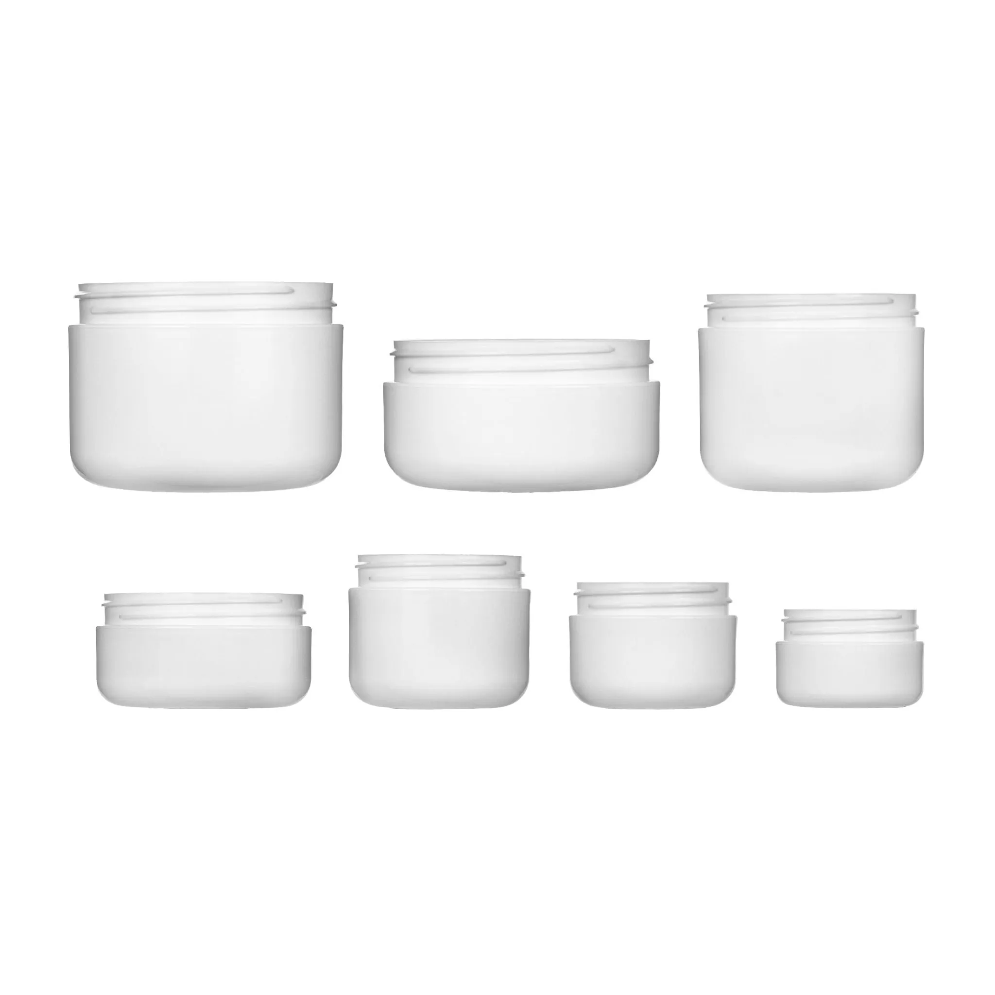 0.5 oz Double Wall Jar Round Base - White