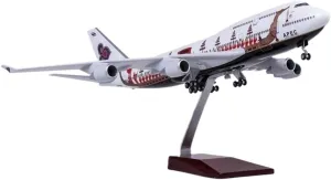 1 150 for Thai Airways Dragon Boat Boeing 747 Resin Airplane Diecast Model Airbus with Light and Wheels Miniatures Set(No Light)