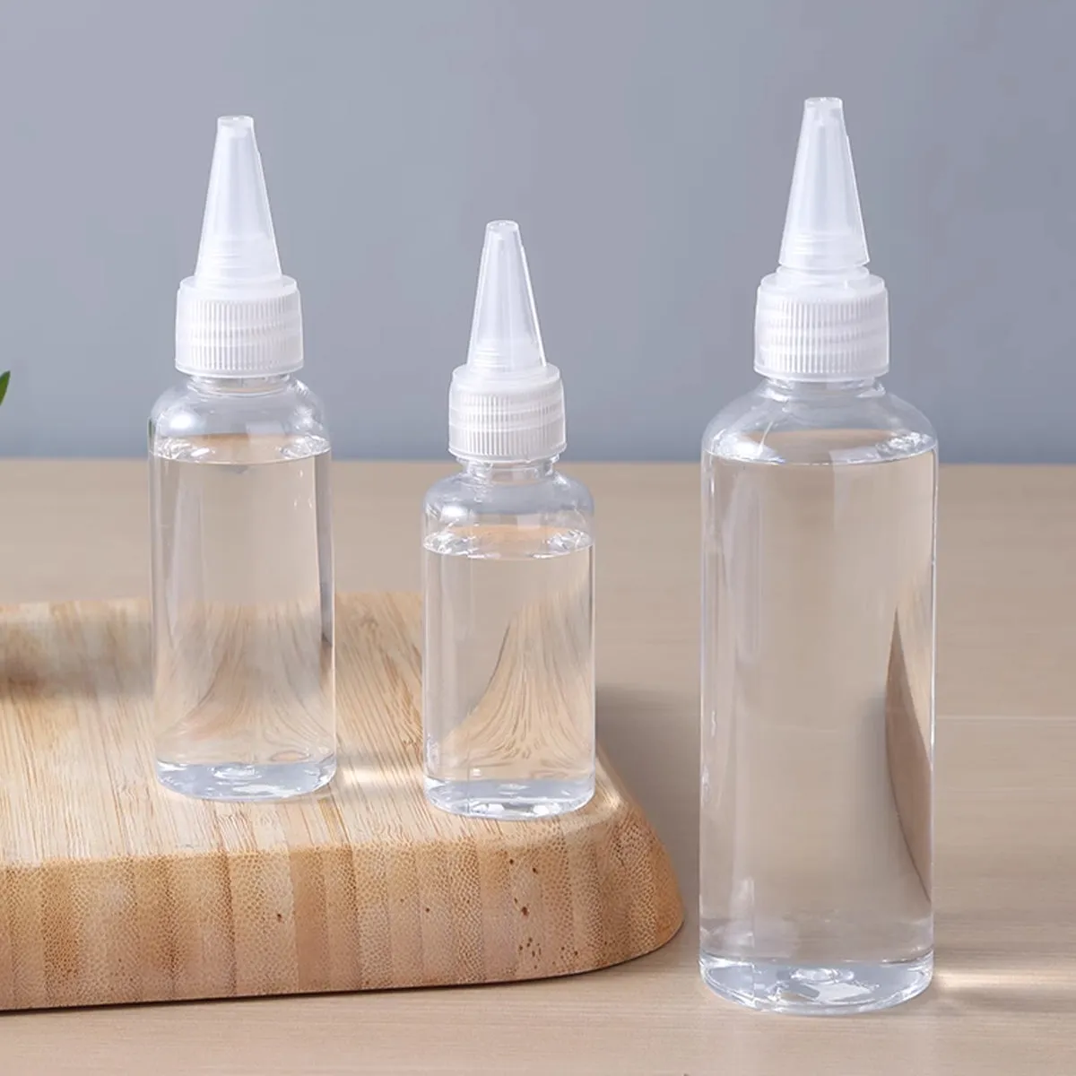 100pcs Needle Tip Plastic Bottles Transparent Squeeze Dispensing Bottle DIY Tool
