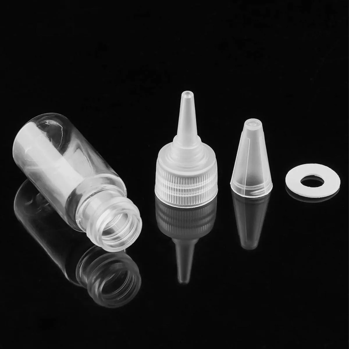 100pcs Needle Tip Plastic Bottles Transparent Squeeze Dispensing Bottle DIY Tool