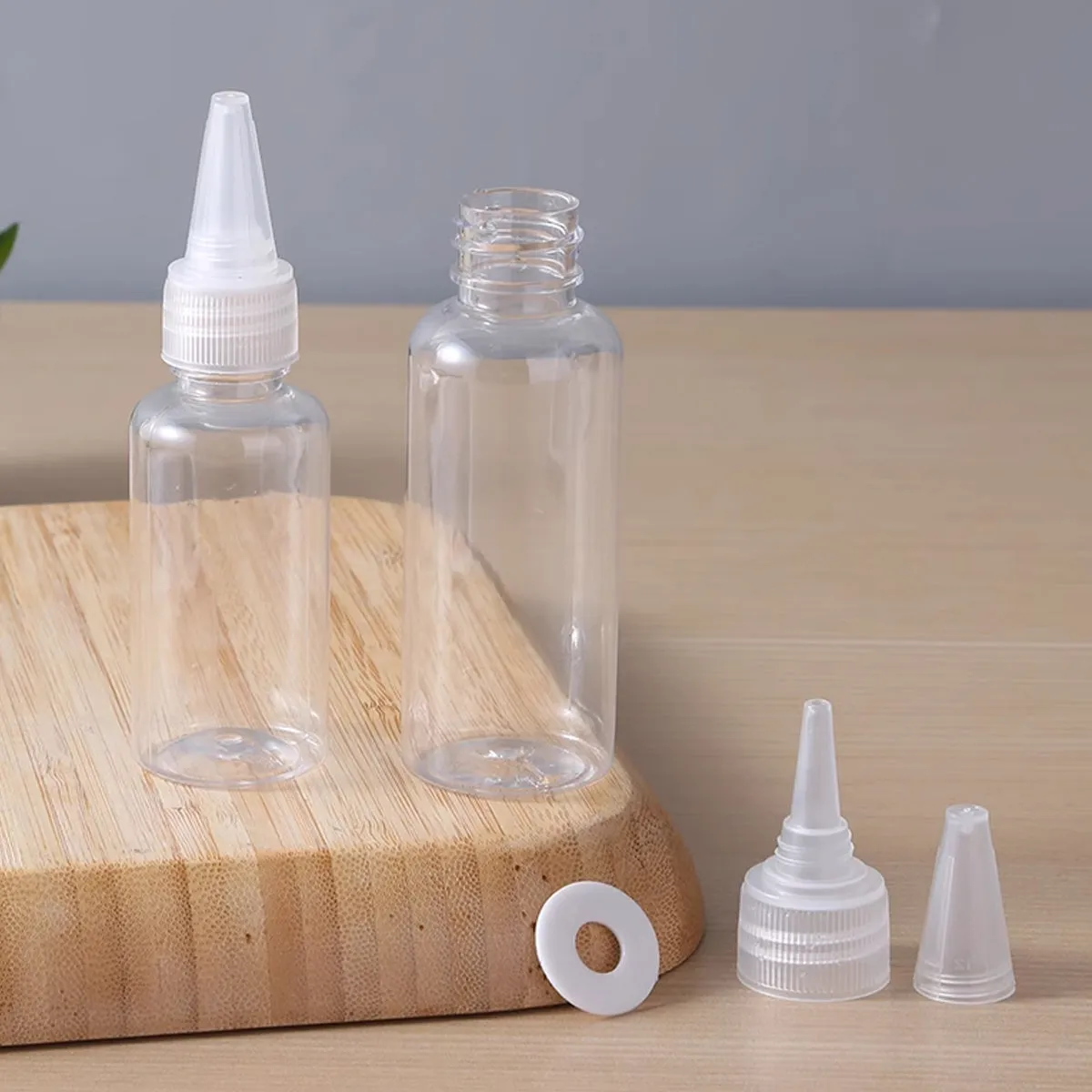 100pcs Needle Tip Plastic Bottles Transparent Squeeze Dispensing Bottle DIY Tool