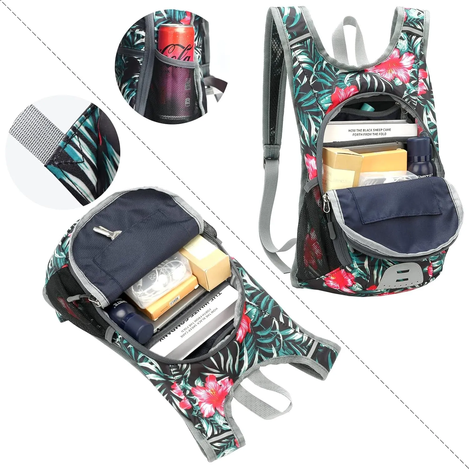 10L Small Hiking Backpack, Lightweight Foldable Packable Casual Outdoor Travel Daypack