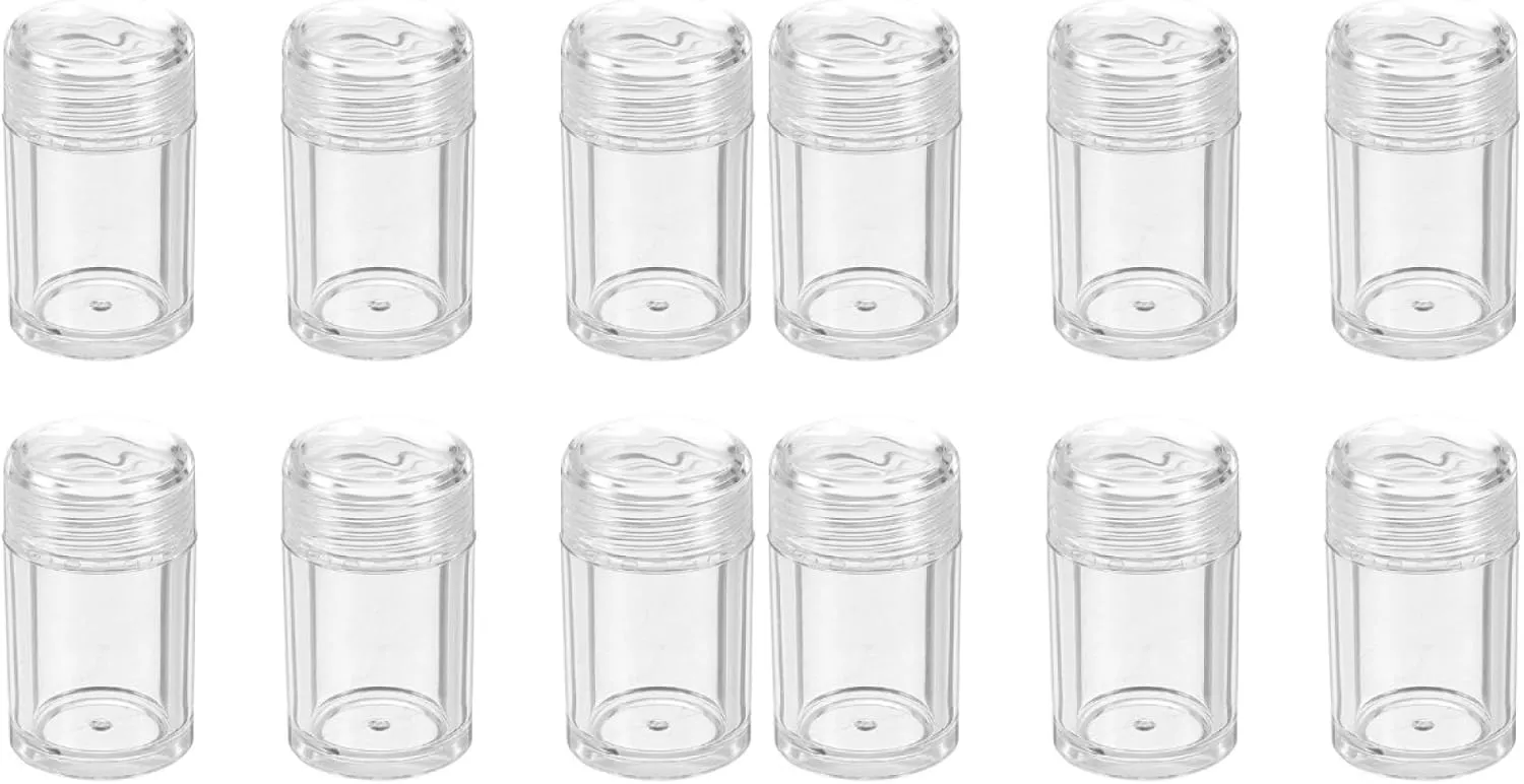 12 Pcs Loose Powder Bottle Powder for Women Concealer Powder Sifter Jar Loose Powder Container Powder Bottles Empty Powder Dispenser Mini Containers Travel Plastic Makeup Cosmetic
