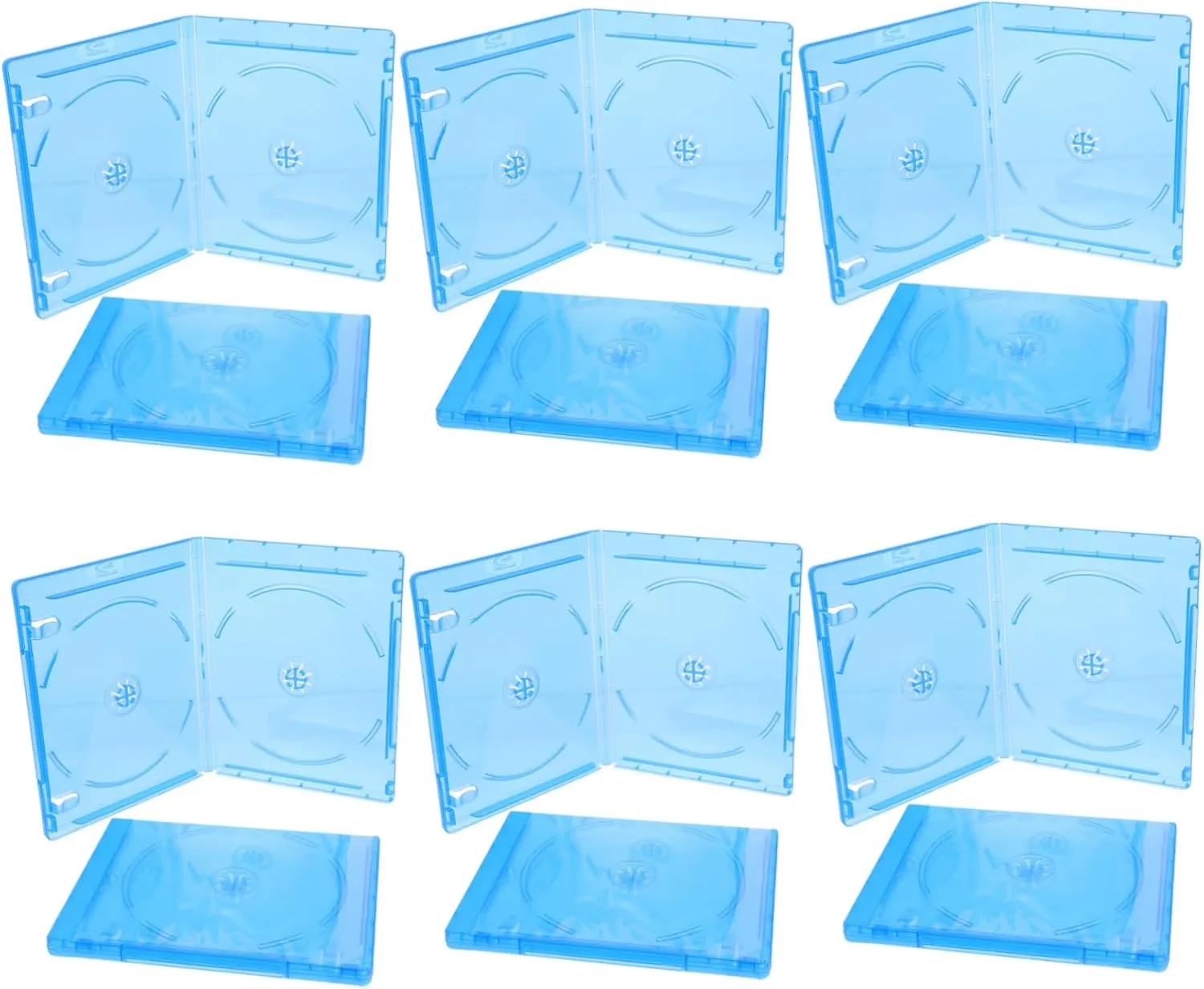 12Pcs Disc Protective Shell CD Storage Box Portable Half Transparent Dvd Case Organizer for Easy Access and Protection for Home Travel Office Use
