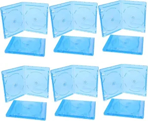 12Pcs Disc Protective Shell CD Storage Box Portable Half Transparent Dvd Case Organizer for Easy Access and Protection for Home Travel Office Use