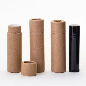 1/3 OZ Kraft Paperboard Lip Balm/Salve/Cosmetic/Lotion Tubes x100
