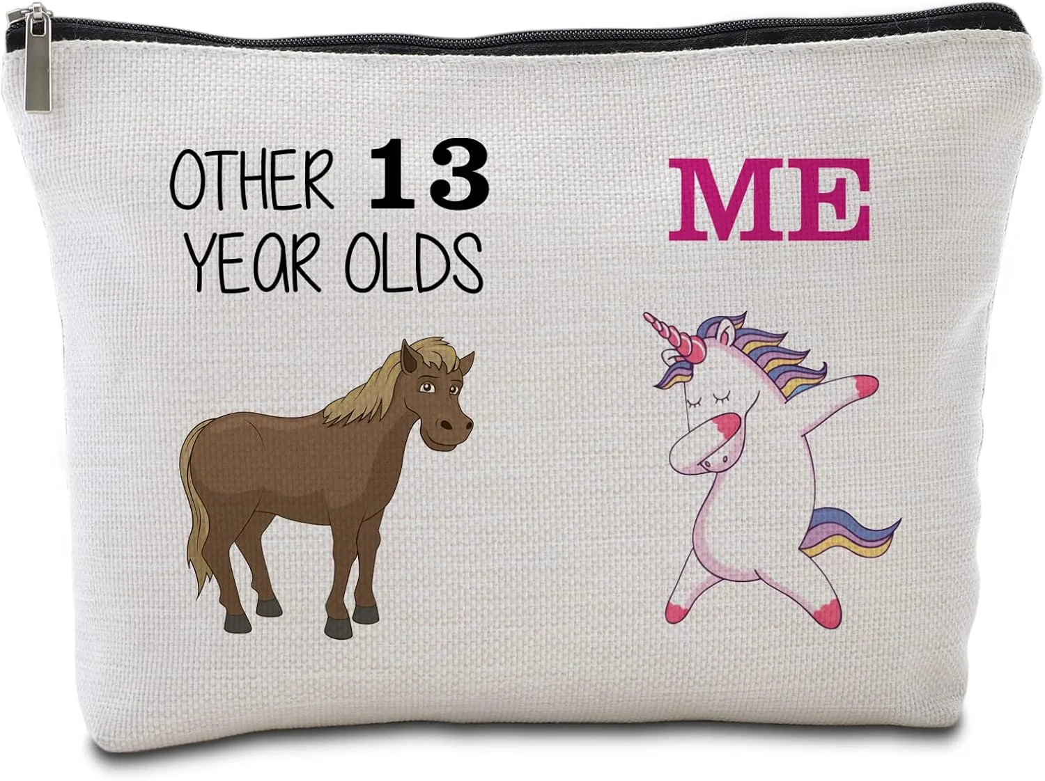13th Birthday Gifts for Her Travel Makeup Bag Funny Unicorn Gift Bag Other 13 Year Old Me Unicorn 13 Year Old Gift Ideas Birthday Decorations Gifts for Niece Daughter 13 Year Old Girl