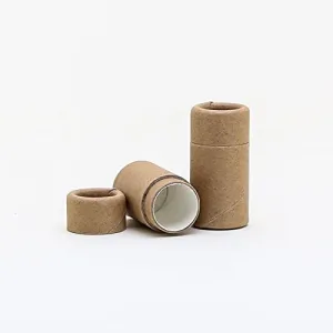 1/5 OZ Kraft Paperboard Lip Balm/Salve/Cosmetic/Lotion Tubes (100)