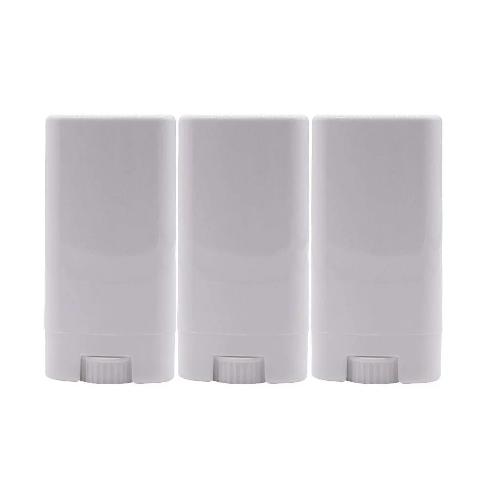 15ml White Plastic Deodorant Containers 0.5 Oz New Empty Oval Lip Balm Tubes for Lipstick Crayon Chapstick DIY Make Your Own Deodorant Moisturizer Lotion Bar,30 Pack