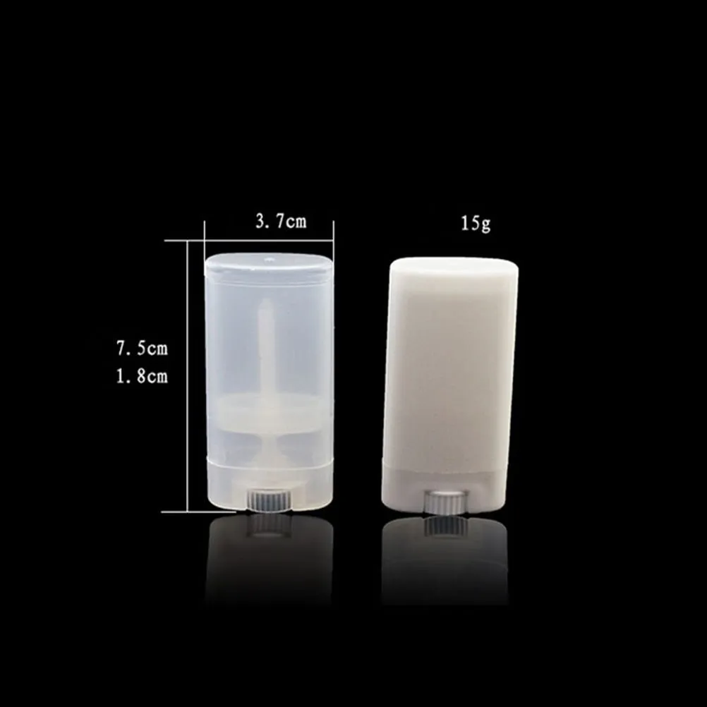 15ml White Plastic Deodorant Containers 0.5 Oz New Empty Oval Lip Balm Tubes for Lipstick Crayon Chapstick DIY Make Your Own Deodorant Moisturizer Lotion Bar,30 Pack