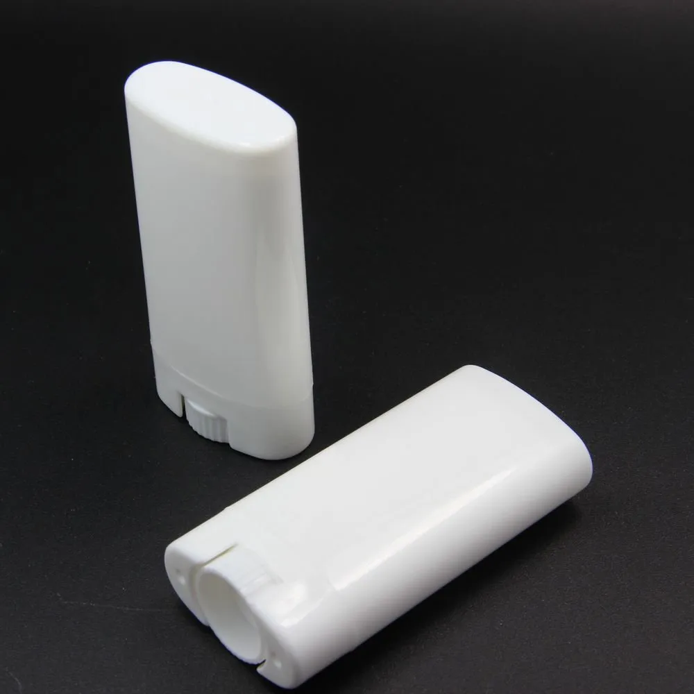 15ml White Plastic Deodorant Containers 0.5 Oz New Empty Oval Lip Balm Tubes for Lipstick Crayon Chapstick DIY Make Your Own Deodorant Moisturizer Lotion Bar,30 Pack