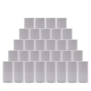15ml White Plastic Deodorant Containers 0.5 Oz New Empty Oval Lip Balm Tubes for Lipstick Crayon Chapstick DIY Make Your Own Deodorant Moisturizer Lotion Bar,30 Pack