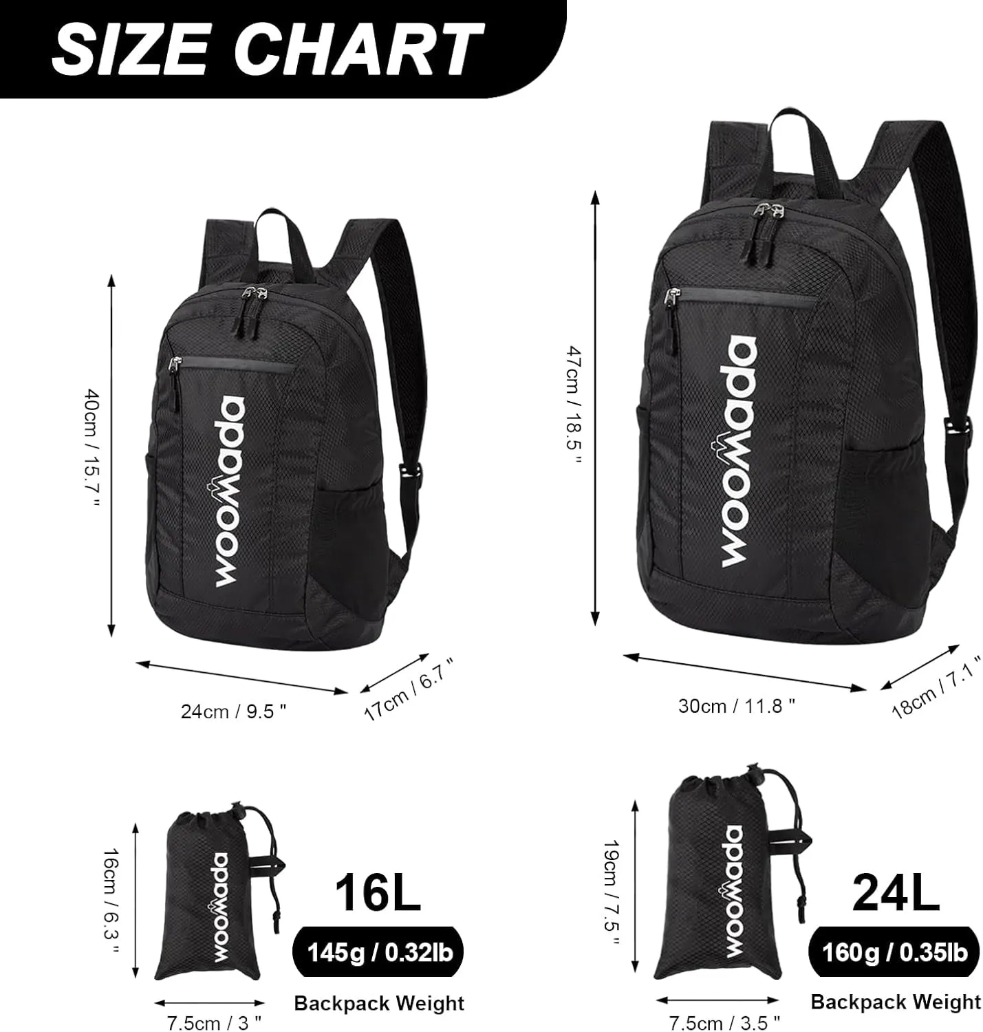 16L Ultra Lightweight Packable Water Resistant Travel Hiking Backpack Daypack Handy Foldable Camping Outdoor Backpack