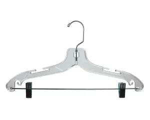 17" Heavy Weight Suit Hanger | Clear | Case of 100