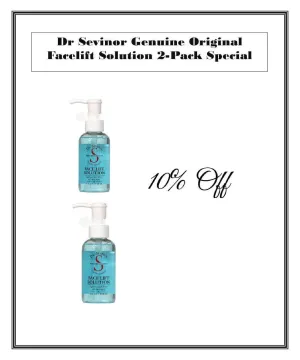 2-Dr. Sevinor Plastic Surgeon Genuine Face Lift Solution All Skin Types 2-4oz Bottles = 8 fl. oz.2 PACK SPECIAL SAVE 10%