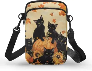 2 Layer Crossbody Bag Messenger Satchel Bags Wallet Phone Case for Men Women