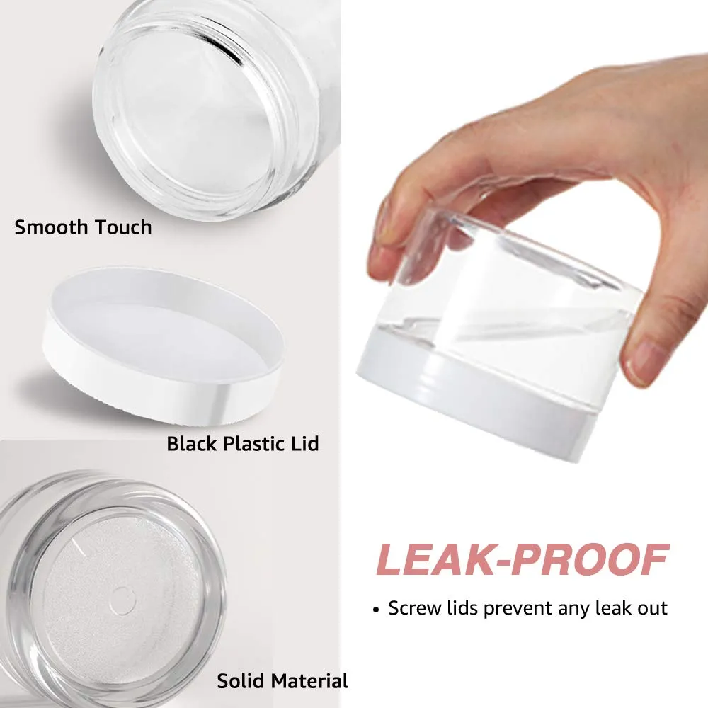 2 oz Plastic Containers with Lids 60pcs Plastic Jars with White Lids   3/5/10 Gram 12pcs Sample Containers Travel Jar– Great for Lip Scrub, Body Butters, Cream, Lotion (72 Pack)