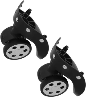 2 Pairs Luggage Wheel Spare Parts Durable Replacement Wheels with Smooth Swivel for Trolley Bags and Suitcase Repair Noise Reducing Design