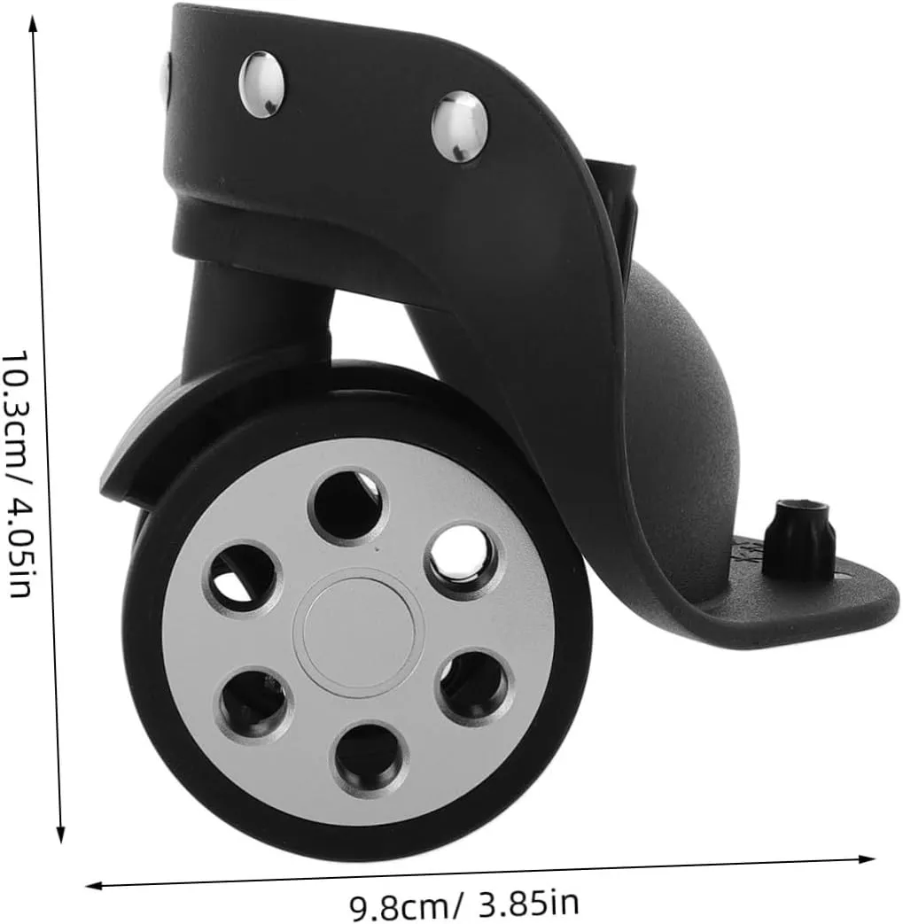 2 Pairs Luggage Wheel Spare Parts Durable Replacement Wheels with Smooth Swivel for Trolley Bags and Suitcase Repair Noise Reducing Design
