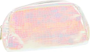 2 Pcs Snakeskin Grain Design Rose Flower Hair Ties for Tattooing Toiletries Bag Pu Travel Bag, As Shown, medium