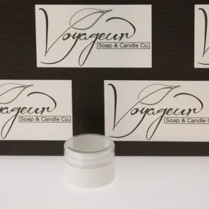 .25 oz / 7.5ml White Lip Balm Jar with 33-400 Clear Cap
