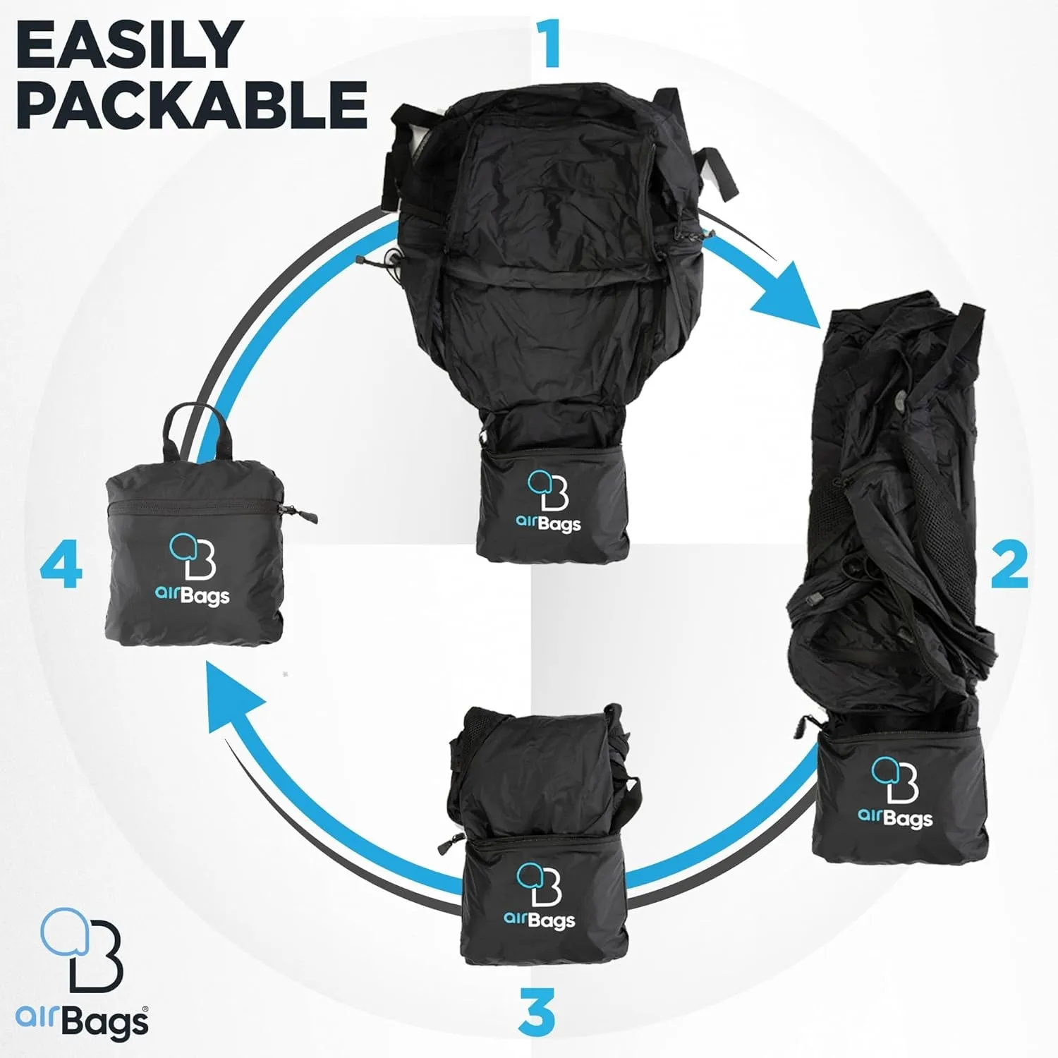 25L Waterproof Backpack - Packable Hiking Backpack for Travel - Small Foldable Bag - Nylon Ultra Lightweight Daypack for Men & Women