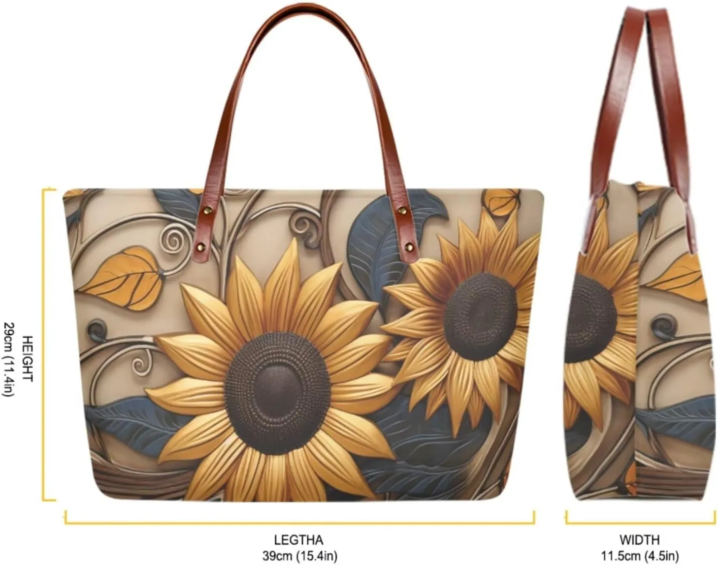 2PCS Tote Bag for Women Top Handle Purse with Wallet, Hobo Bag Tote Shoulder Bag with PU Cosmetic Bag