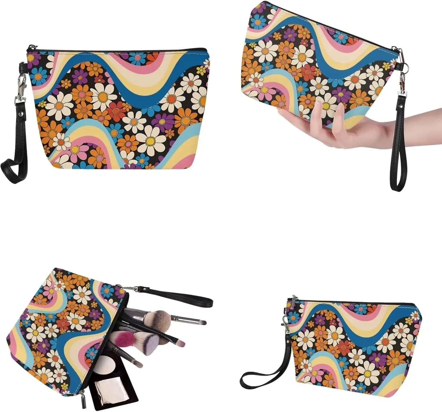 2PCS Tote Bag for Women Top Handle Purse with Wallet, Hobo Bag Tote Shoulder Bag with PU Cosmetic Bag