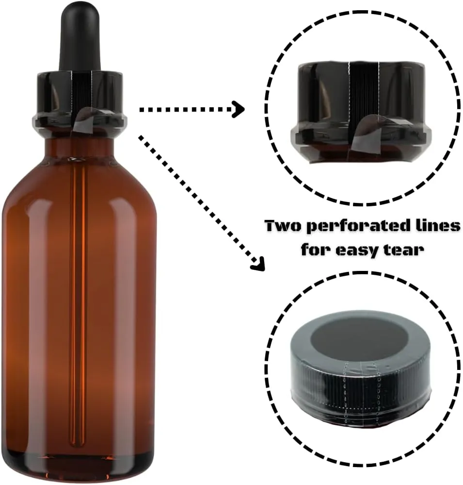 30 x 28 mm Clear Perforated Shrink Band for Unicorn Bottles, Small Dropper Bottles, Vials, and Many Other Containers. [Compatible Diameter: 1/2"] - Bundle of 1,000