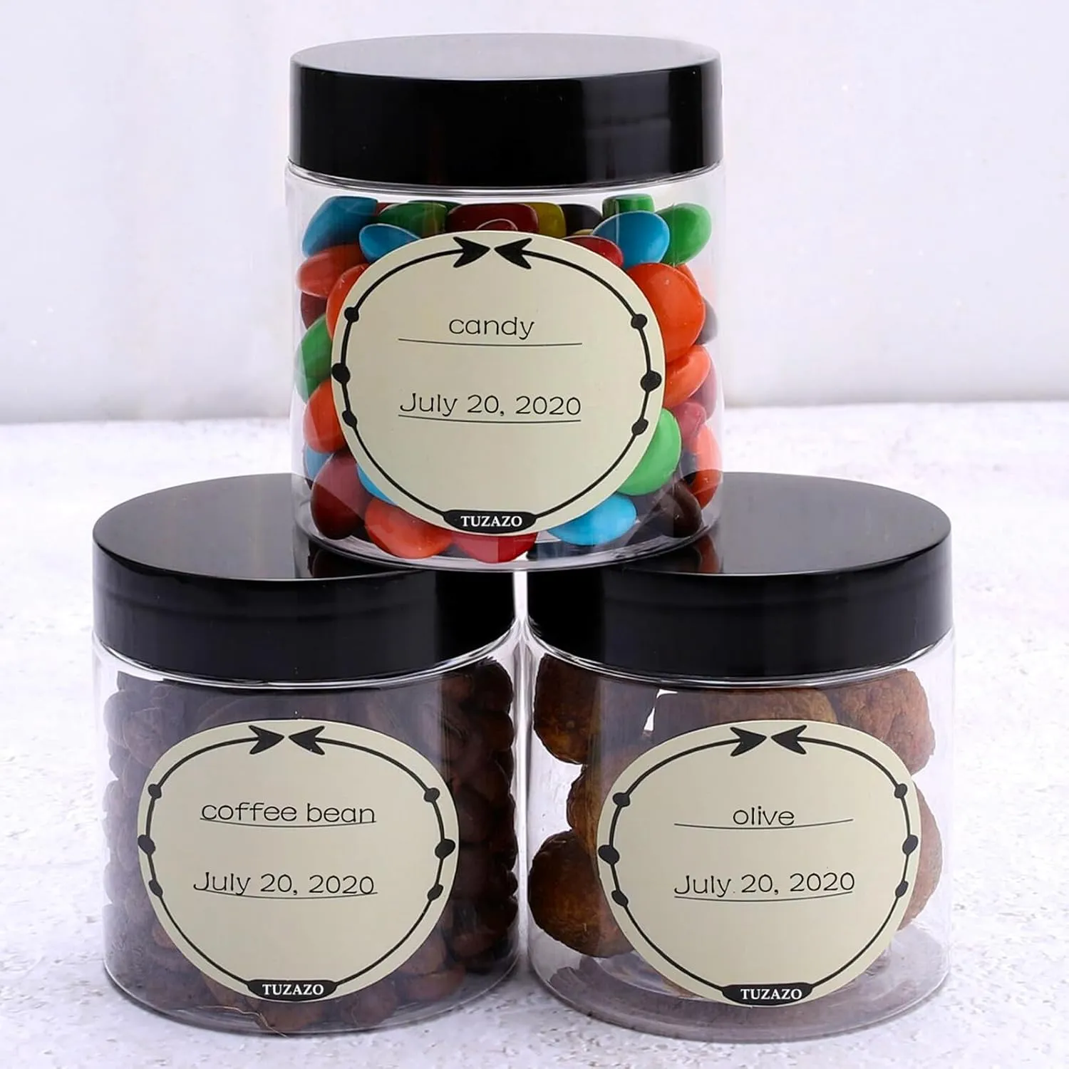 36 Pack 4 Oz Plastic Container Jars with Lids and Labels BPA Free, TUZAZO Empty Round Clear Cosmetic Containers Plastic Slime Jars for Lotion, Cream, Ointments, Body Butter, Travel Storage (36)