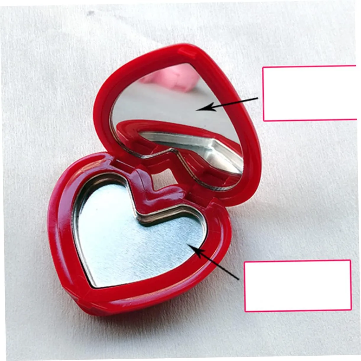 3sets Heart Shape Plastic Travel Containers Empty Bottles for Lipstick Creams Makeup 4pcs*3 Random Color
