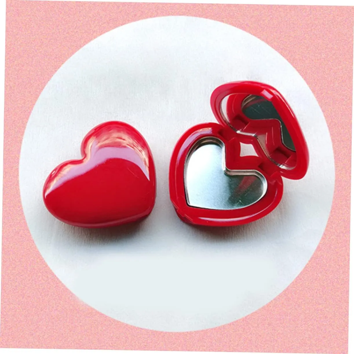 3sets Heart Shape Plastic Travel Containers Empty Bottles for Lipstick Creams Makeup 4pcs*3 Random Color