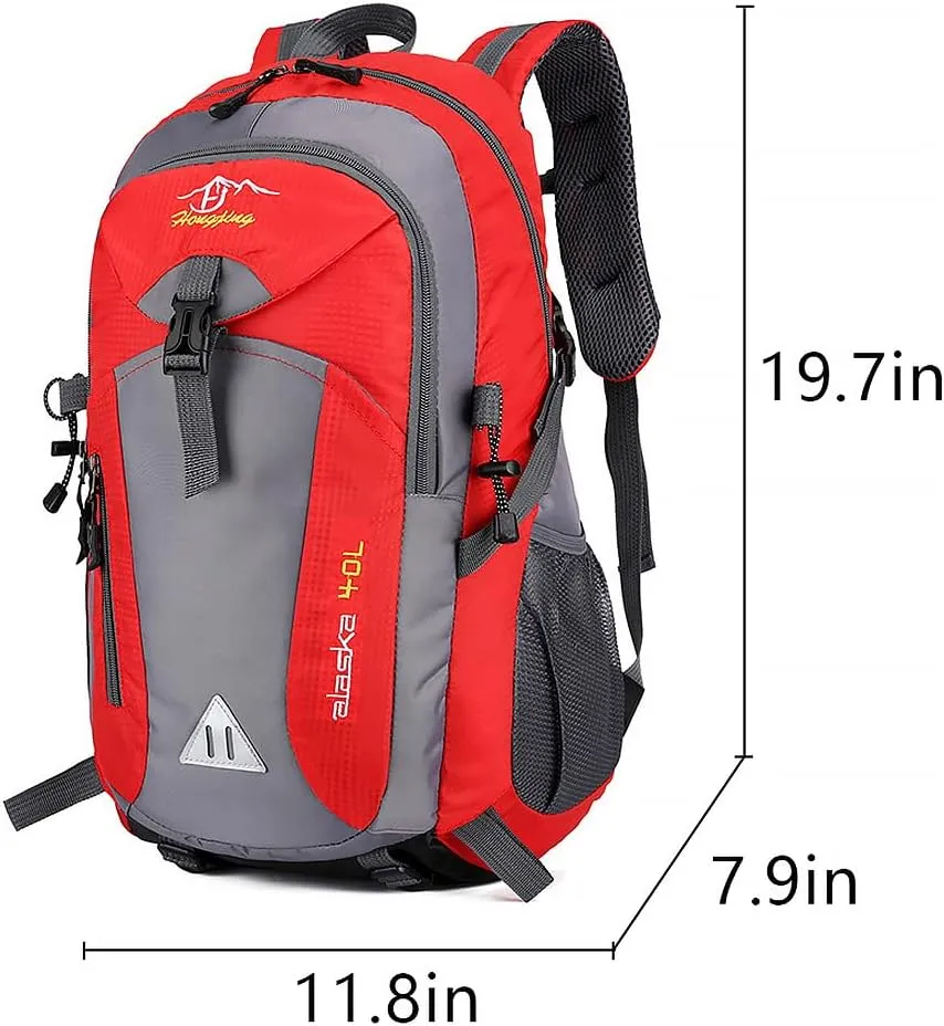 40L Hiking Backpack Lightweight, Camping Backpack, Waterproof Hiking Daypack, Outdoor Trekking Travel Backpacks for Men Women, Orange