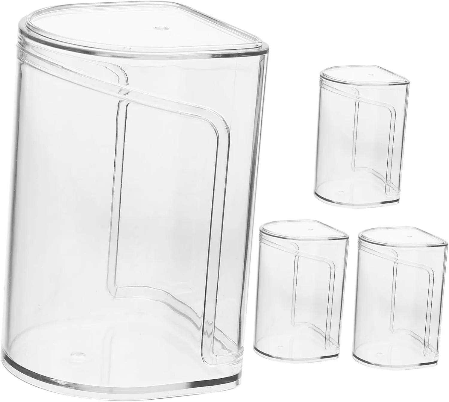 4pcs Plastic Doll Display Boxes Collectible Display Case for Mini Figures