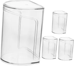 4pcs Plastic Doll Display Boxes Collectible Display Case for Mini Figures