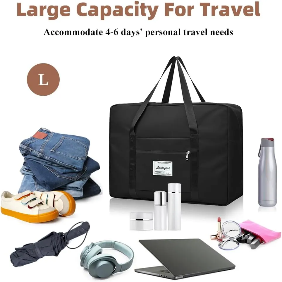 4pcs Travel Duffel Bag, Carry on Hand Luggage Weekend Bags, 20.5 * 15.0 * 7.5in Large Waterproof Overnight Hospital Bag Gym for Women Labor Delivery, Overnight(4pcs-L)