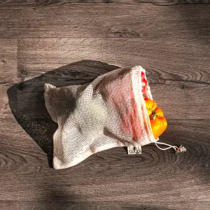 5 Pack MEDIUM 100% Cotton Mesh Produce Bags