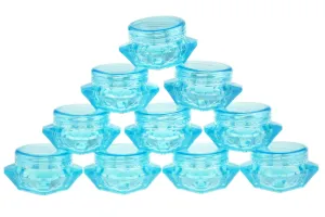 50Pcs 5 Gram/5 ML Cosmetic Sample Empty Container Diamond Plastic Jars for Cream, Eye Shadow, Nails, Powder, Jewelry, Lip balms, Toners