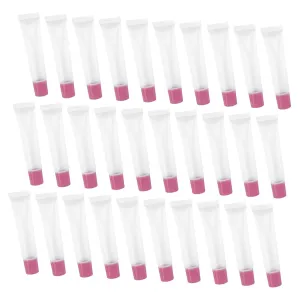 50pcs Clear Lip Gloss Containers Lightweight Plastic Lip Balm Tubes for to Use Squeeze Bottles for Handmade Cosmetics