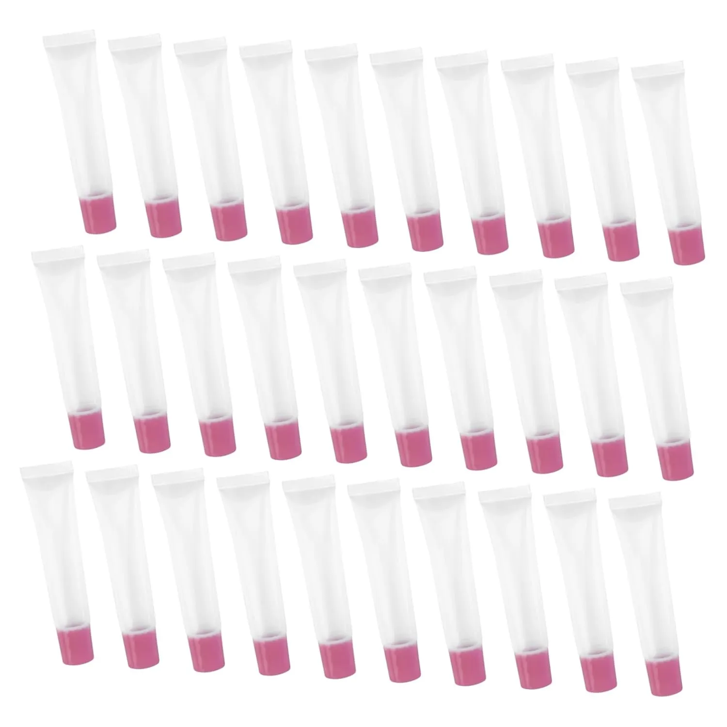 50pcs Clear Lip Gloss Containers Lightweight Plastic Lip Balm Tubes for to Use Squeeze Bottles for Handmade Cosmetics