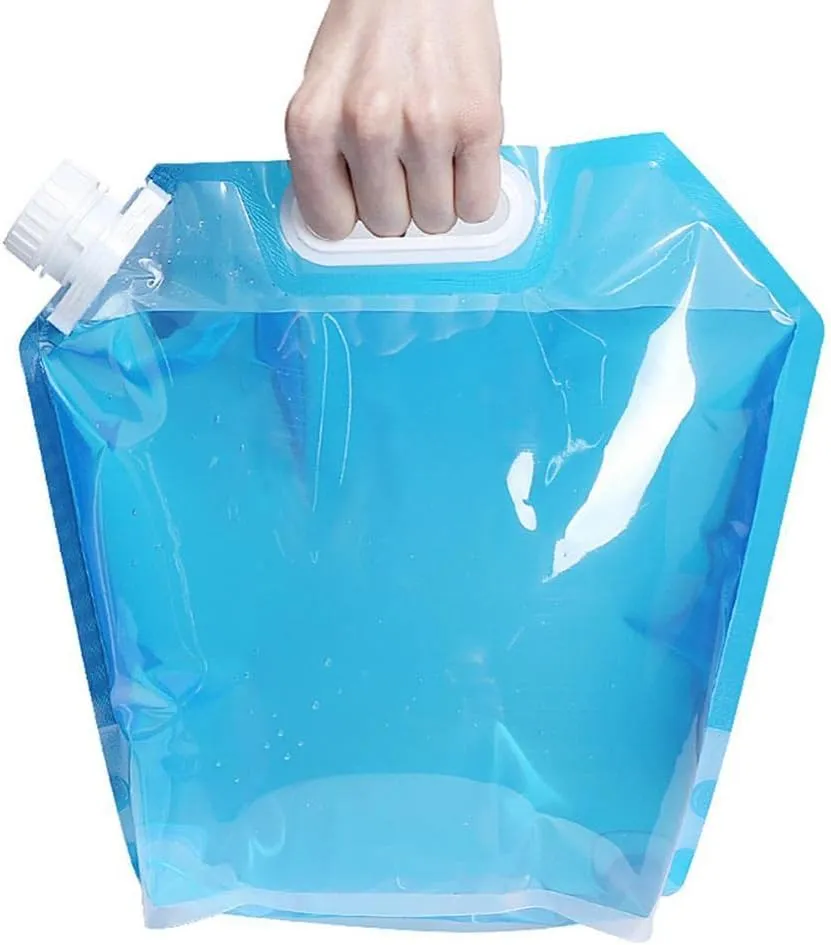 5L/10L Outdoor Camping Hiking Foldable Water Bag Hydration Pack Storage Case (Color : Blue 10L)