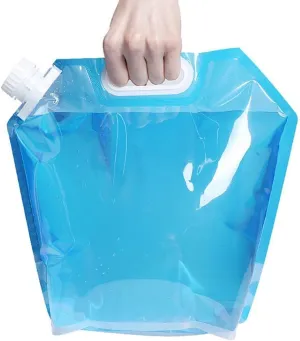 5L/10L Outdoor Camping Hiking Foldable Water Bag Hydration Pack Storage Case (Color : Blue 10L)