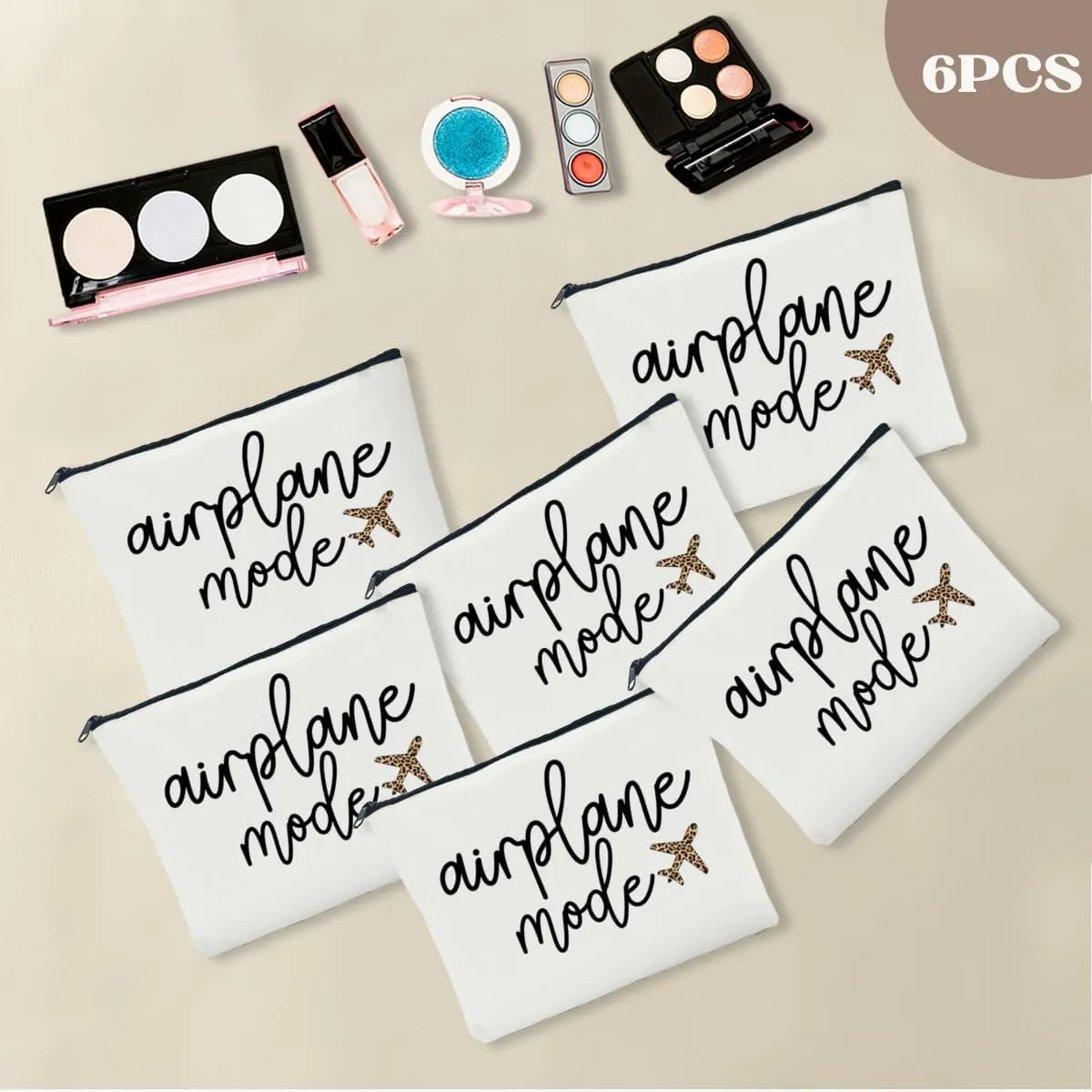 6 PCS Travel Gifts for Women - Girls Trip & Weekend Bags for Women Traveler Sister Besties Vacation Holiday Bachelorette Party Cosmetic Bag