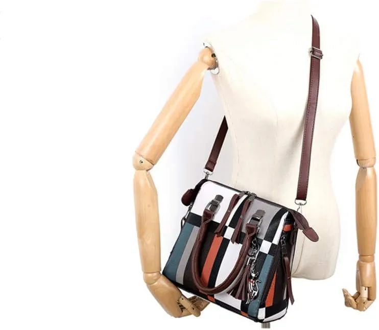 6 Pcs Women Handbags PU Leather Shoulder Bags Casual Tote Bag Composite Messenger Bag