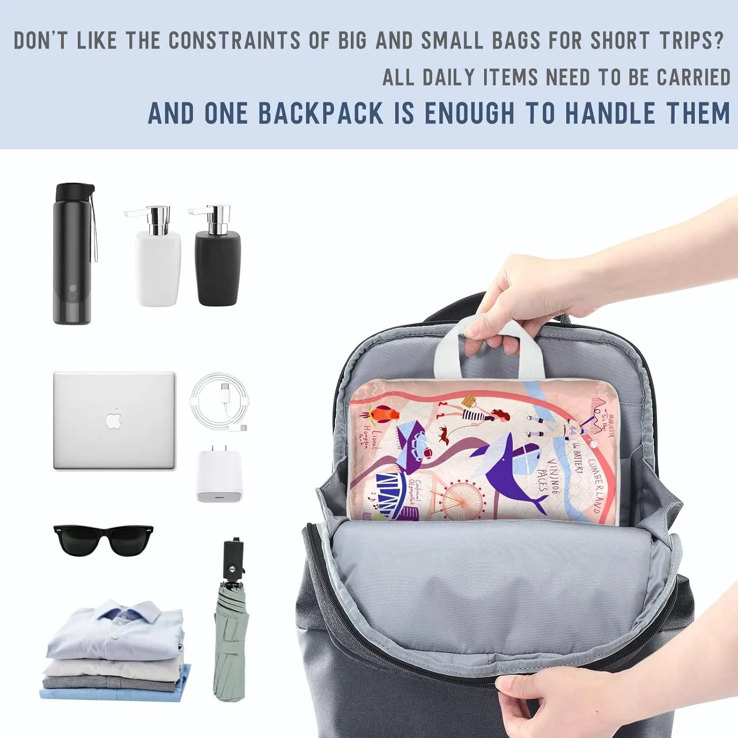 6 Set Compression Packing Cubes Compressed Storage Bags for Carry on Suitcases Packaging Luggage Bags Organizers for Travel