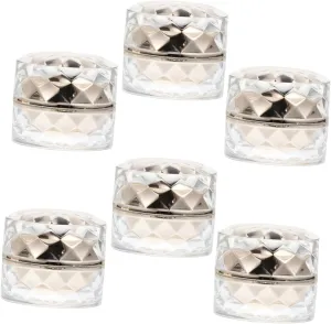 6Pcs Acrylic Travel Jars with Lids Small Containers for Creams Cosmetics Samples Durable Airtight Seal for Moisture Preservation Portable Design for Handbag