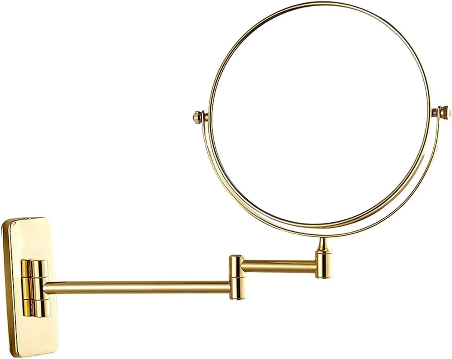 8 Inch Wall Mounted Makeup Mirror, 3X/5X/7X/10X Magnification Makeup Mirror Adjustable Height Double-Sided Mirrors for Bathroom Vanity, for Bedroom/Hotel(C,3X)