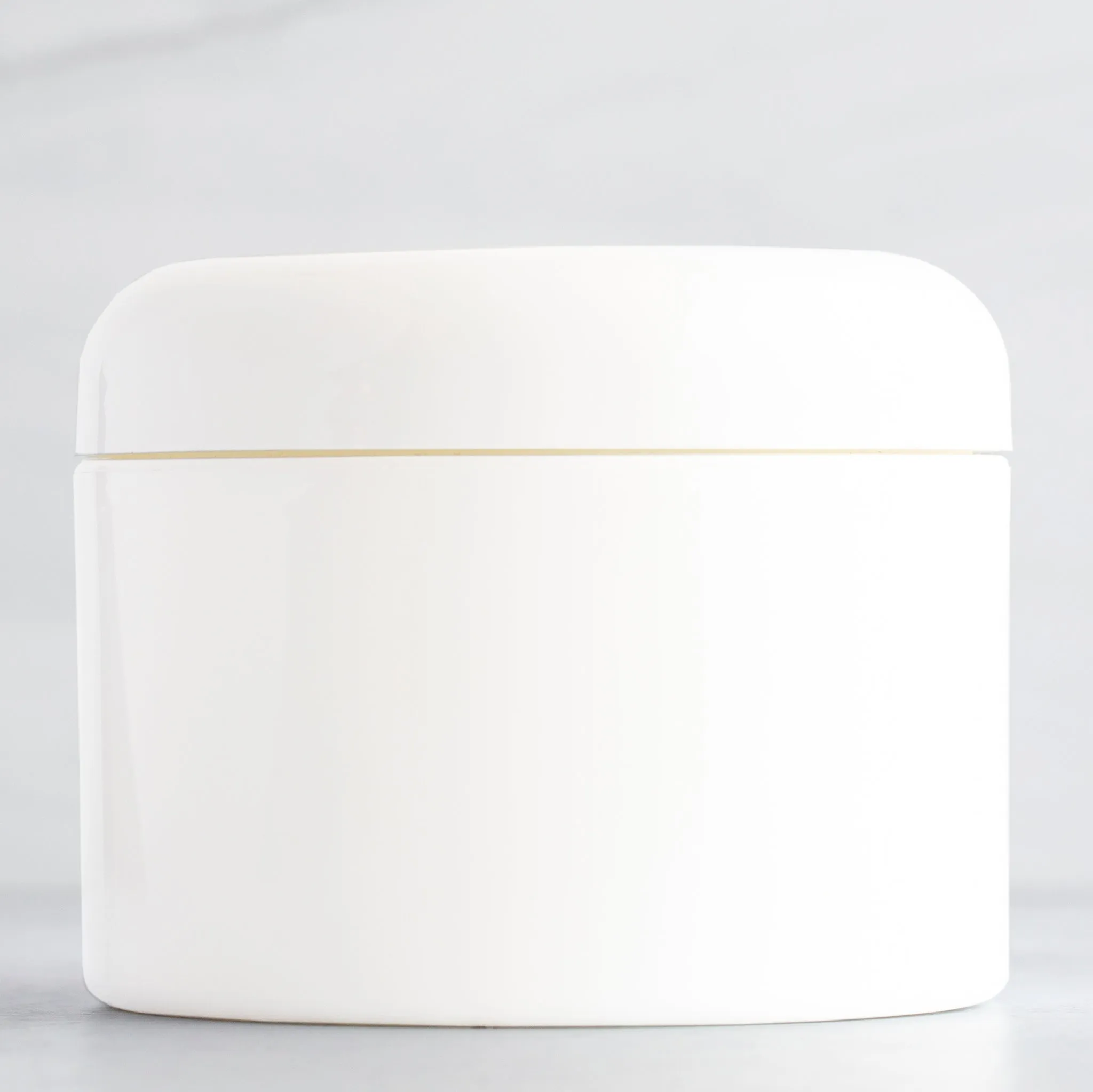 8 oz White Square Base Jar with 89-400 Neck