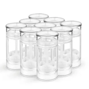 9 PCS 2.5oz/75ml Round Deodorant Containers,Empty Plastic Deodorant Tubes Holder,Reusable Clear Twist Up Filling Stick Container,Makeup Stick for DIY Deodorant,Healing,Homemade Balm,Chapsticks,Bottom-Filling