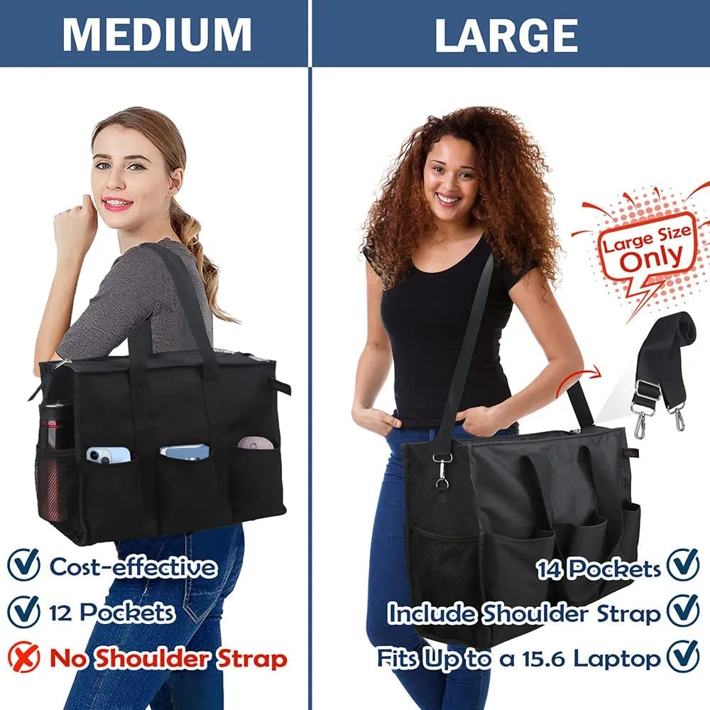 ABAMERICA Nurse Bags for Work: Multiple Pockets, Waterproof, Organizing Zip Top Clinical Bag for Nursing Students
